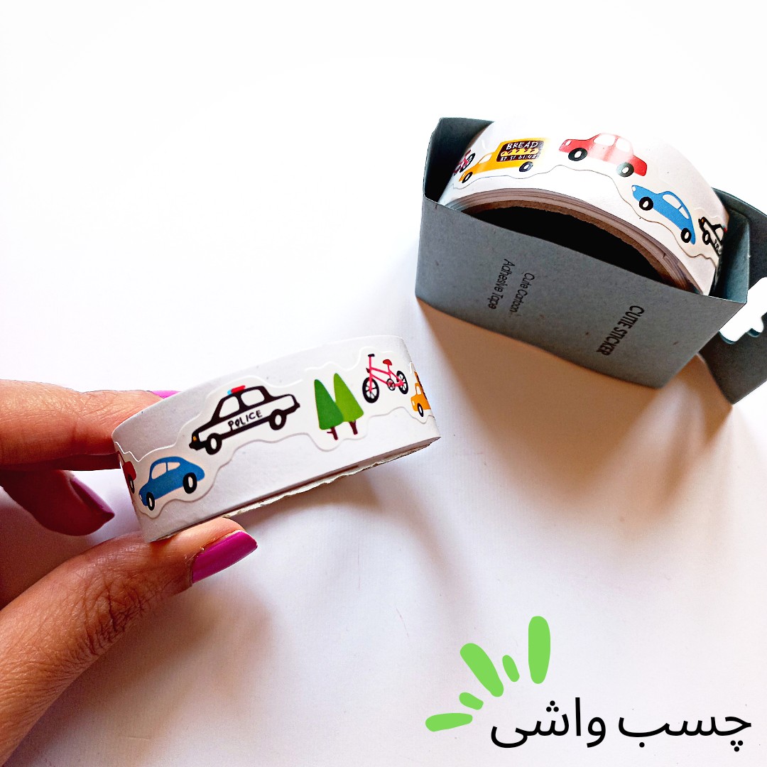 چسب واشی طرح ماشین