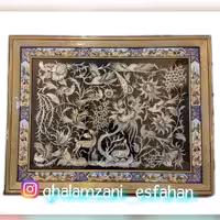 تابلو قلمزنی خاتم و مینیاتور ابعاد 90 در 70