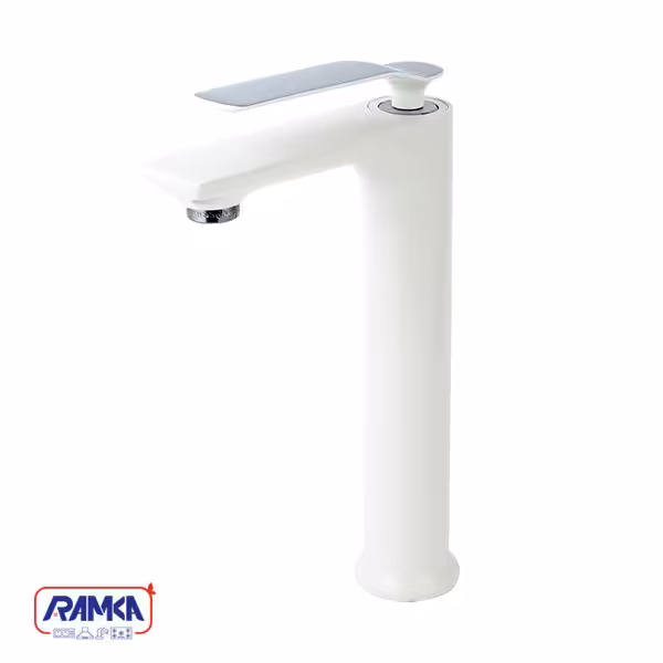 شیر روشویی بلند راسان مدل آوات شیری کروم