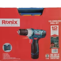 دریل شارژی Rs 8012 رونیکس با ست لوازم