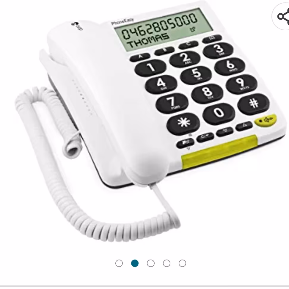 تلفن سیمدار doroساخت سوئد  در دورنگ سفید و مشکی