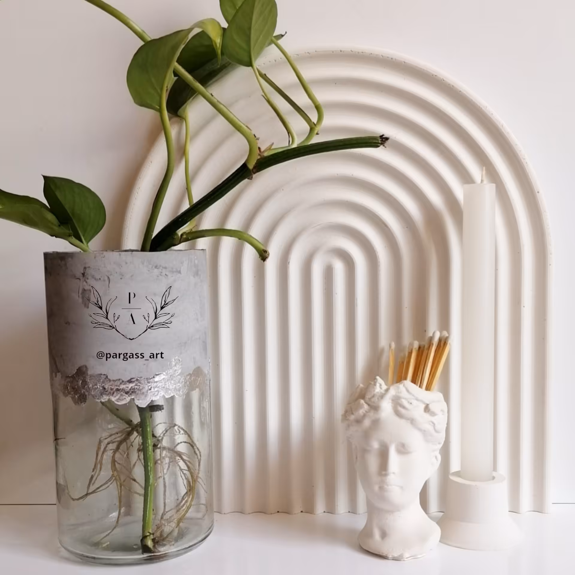 سینی و تخته سرو رنگین کمان 