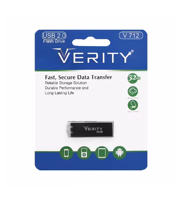 فلش مموری وریتی مدل V712 ظرفیت 32 گیگابایت مشکی