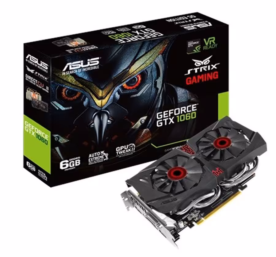 کارت گرافیک  ایسوس مدل STRIX-GTX1060-DC26G حافظه 6 گیگابایت