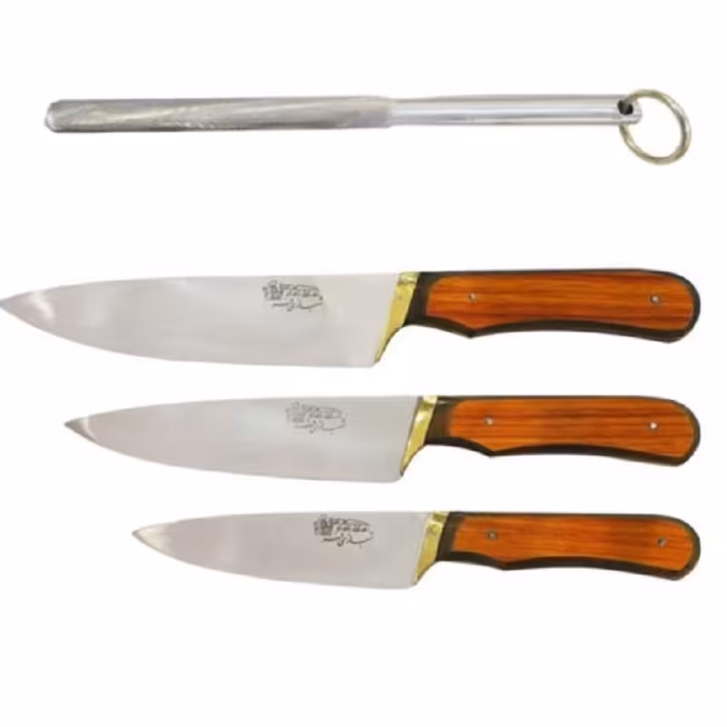    ست چاقوی 3 پارچه آشپزخانه   به همراه چاقو تیز کن