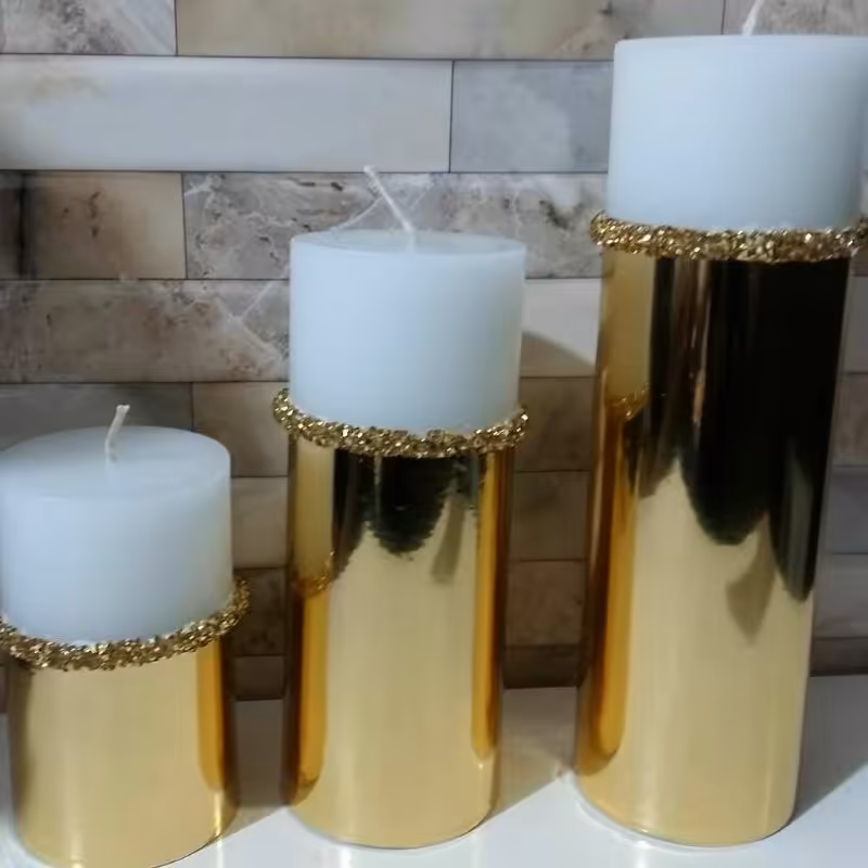 شمع استوانه دکوری و تزیینی  مناسب برای هدیه دادن  