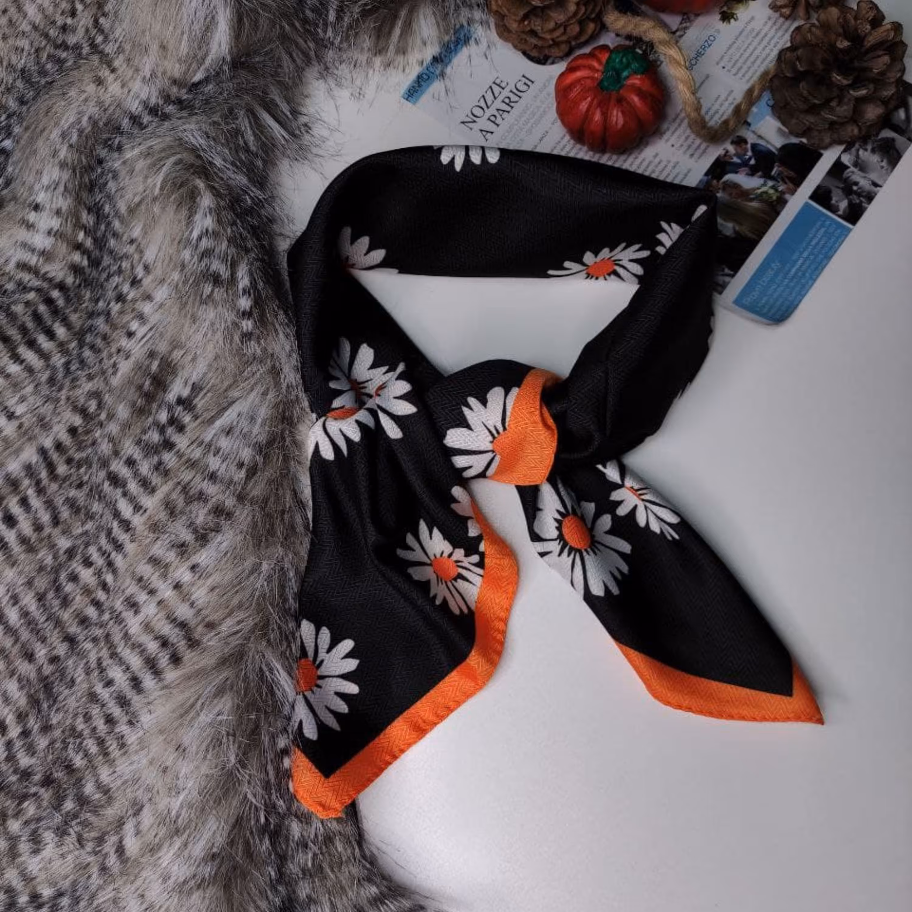 فروش ویژه روسری قواره کوچک (مینی اسکارف) جذاب با طرح و رنگبندی بالا 02