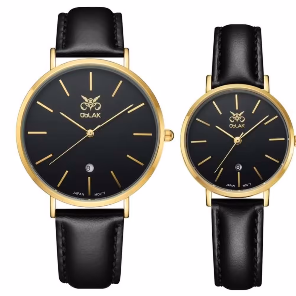 ست ساعت مچی عقربه ای زنانه و مردانه اوبلاک مدل 4532