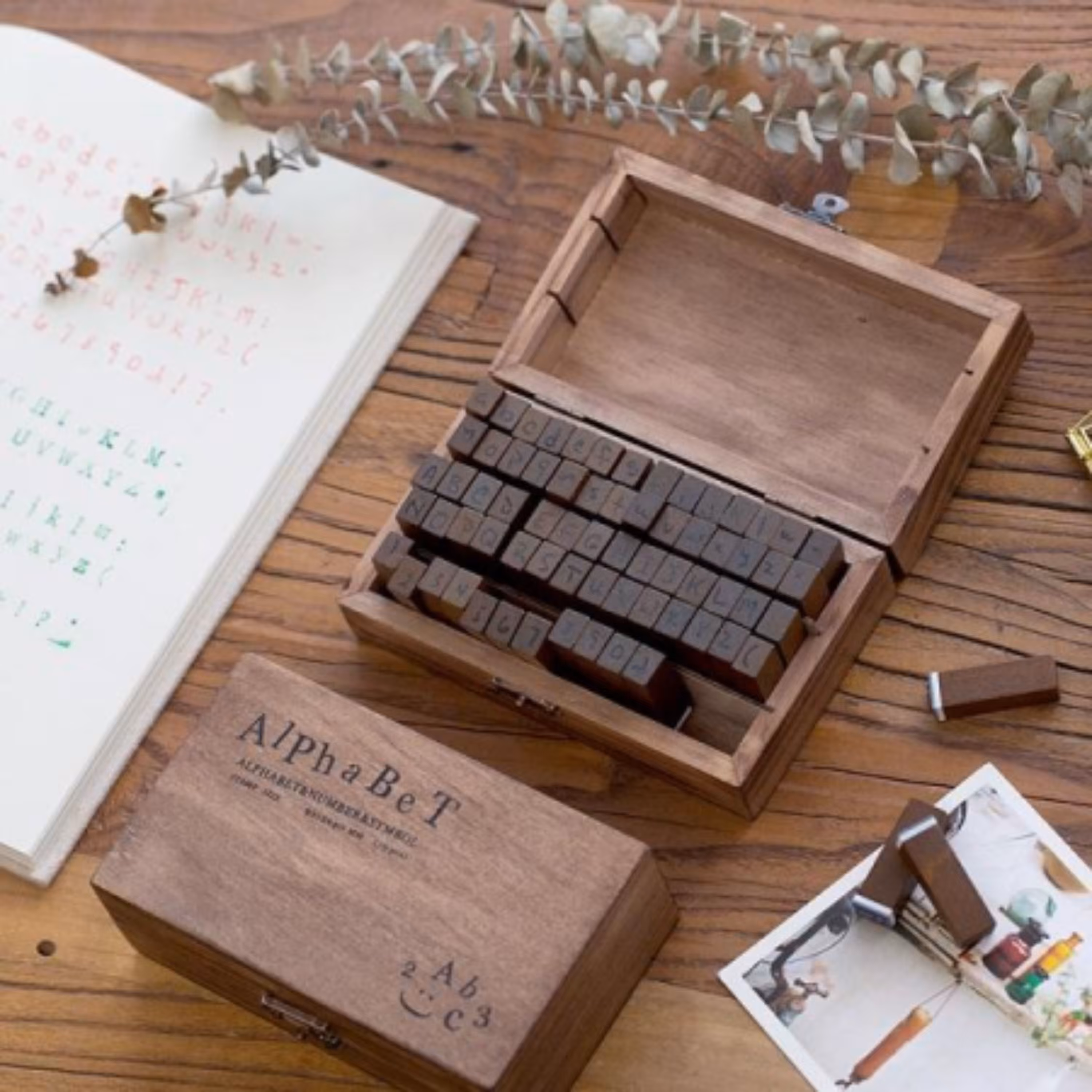 ست 70عددی مهر چوبی حروف انگلیسی و اعداد