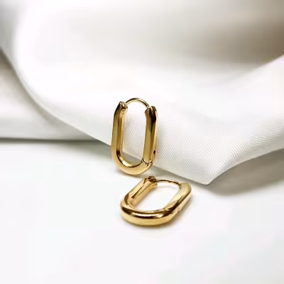 گوشواره طلایی بیضی