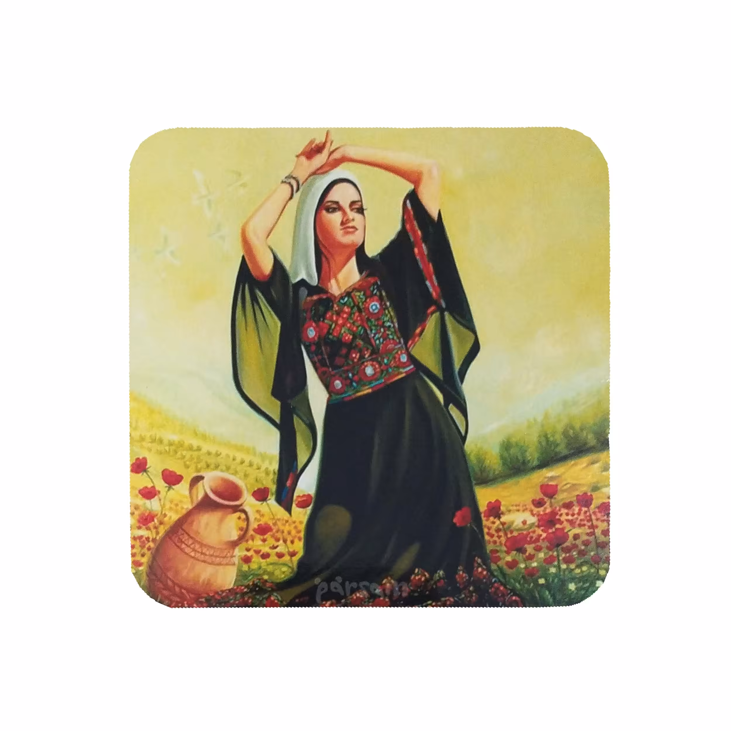 تابلو کوچک دیواری و رومیزی طرح دختر مزرعه کد 117