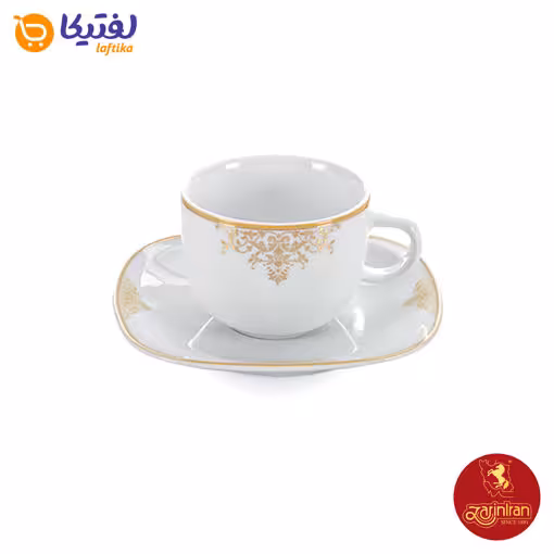 سرویس 12 پارچه چای خوری مونت کارلو طلایی کواترو چینی زرین