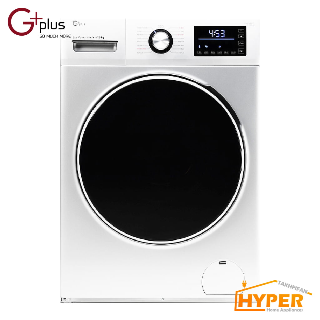 ماشین لباسشویی جی پلاس مدل GWM-J9470W سفید