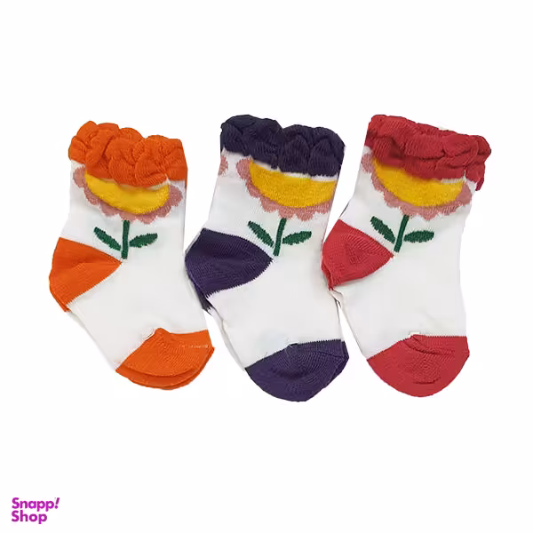 جوراب نوزاد کد 20 مجموعه 3 عددی