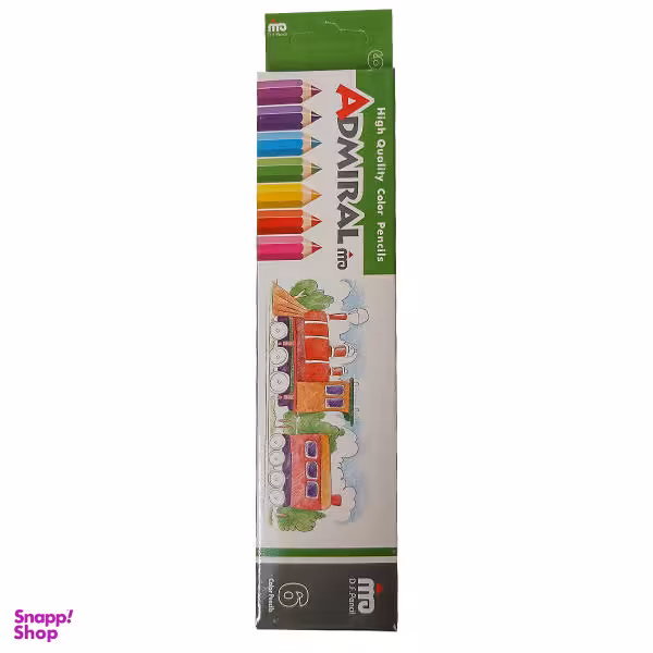 مداد رنگی 6 رنگ ادمیرال کد 15