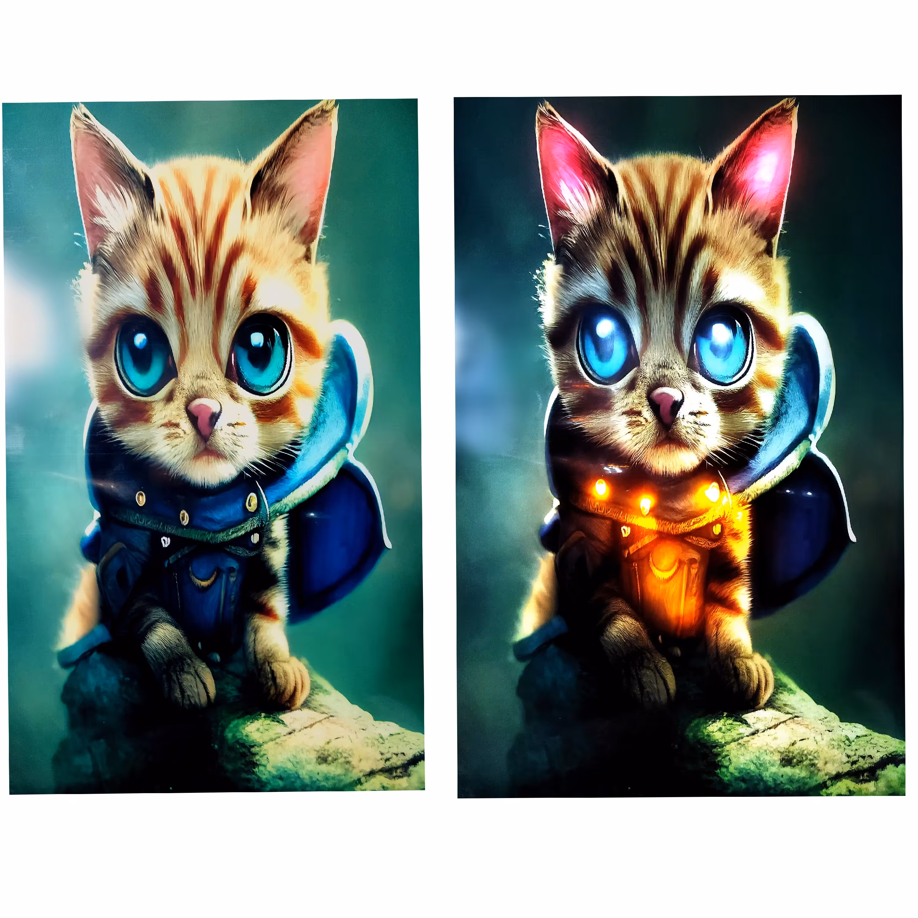 تابلو شب خواب گربه ملوس