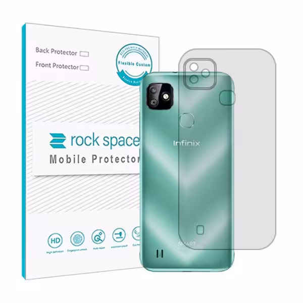 گلس محافظ پشت گوشی اینفینیکس Smart Hd 2021 مدل نانو هیدروژل شفاف برند راک اسپیس کد `13134S