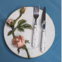 کارد و چنگال  سرامیکی یونیک  ماربل