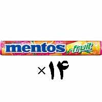 تافی پرتقال و توت فرنگی منتوس 14 عددی Mentos