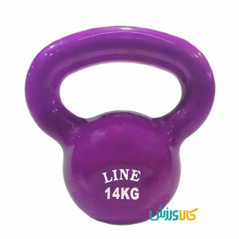 کتل بل 14 کیلویی روکش دار  چدنی بنفش