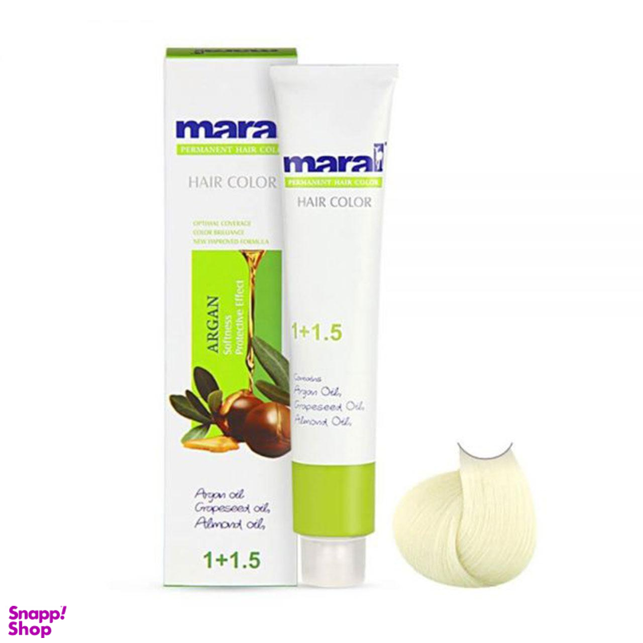 رنگ مو مارال (Maral) شماره 123 رنگ بلوند زیتونی خیلی خیلی روشن حجم 100 میلی لیتر