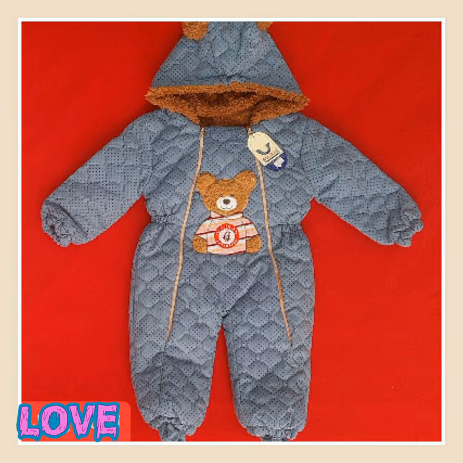 کاپشن سرهمی کلاه دار خرسی نوزادی. جدول سایز در اسلاید اخر موجوده. یه سرهمی فوق گرم و بسیار نرم و لطیف. 