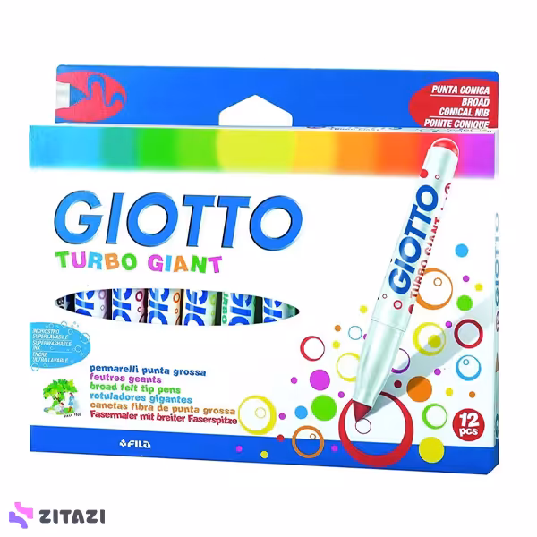 ماژیک 12 رنگ جیوتو Giotto مدل TURBO GIANT