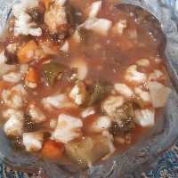 سالاد گل کلم با اب گوجه 
