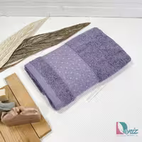 حوله دستی طرح کارولین رنگ بنفش