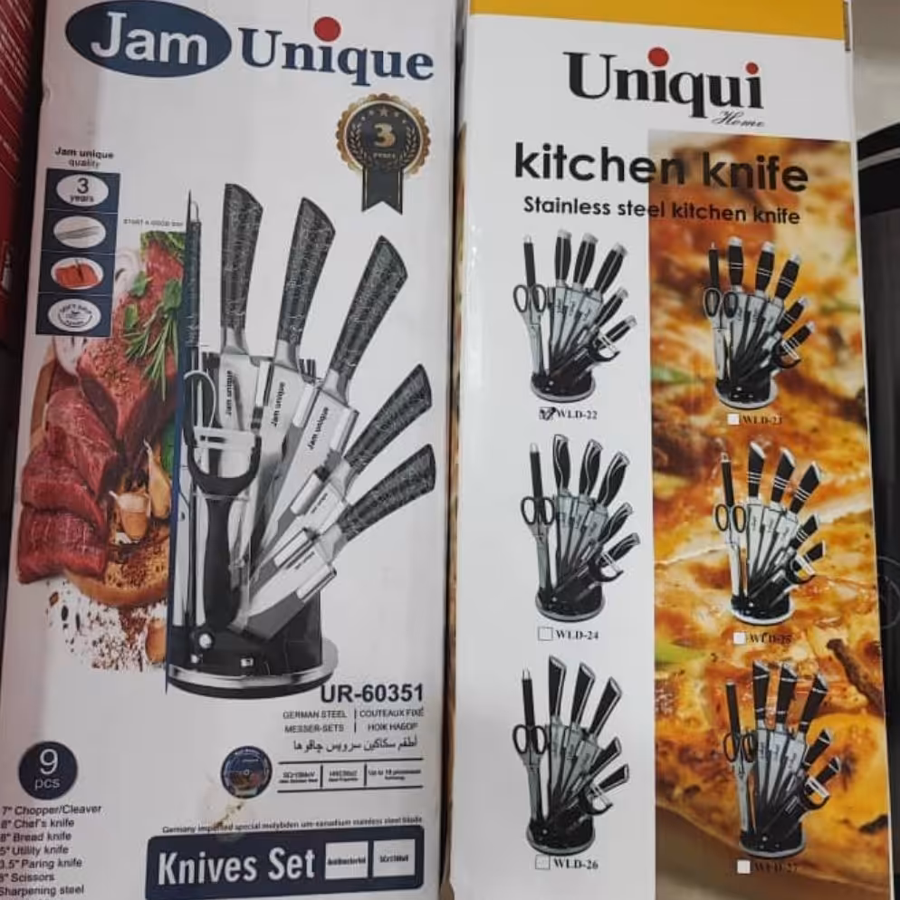 سرویس چاقو یونیک
9تیکه ساطور دار 
اورجینال