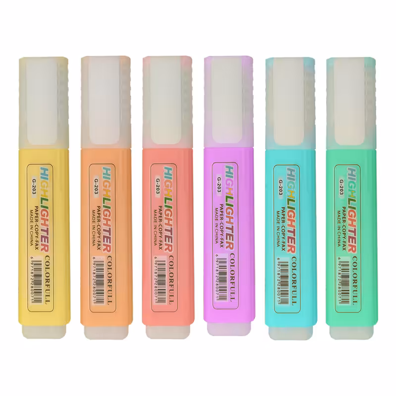 ماژیک علامت گذار کد G-203 بسته 6 عددی