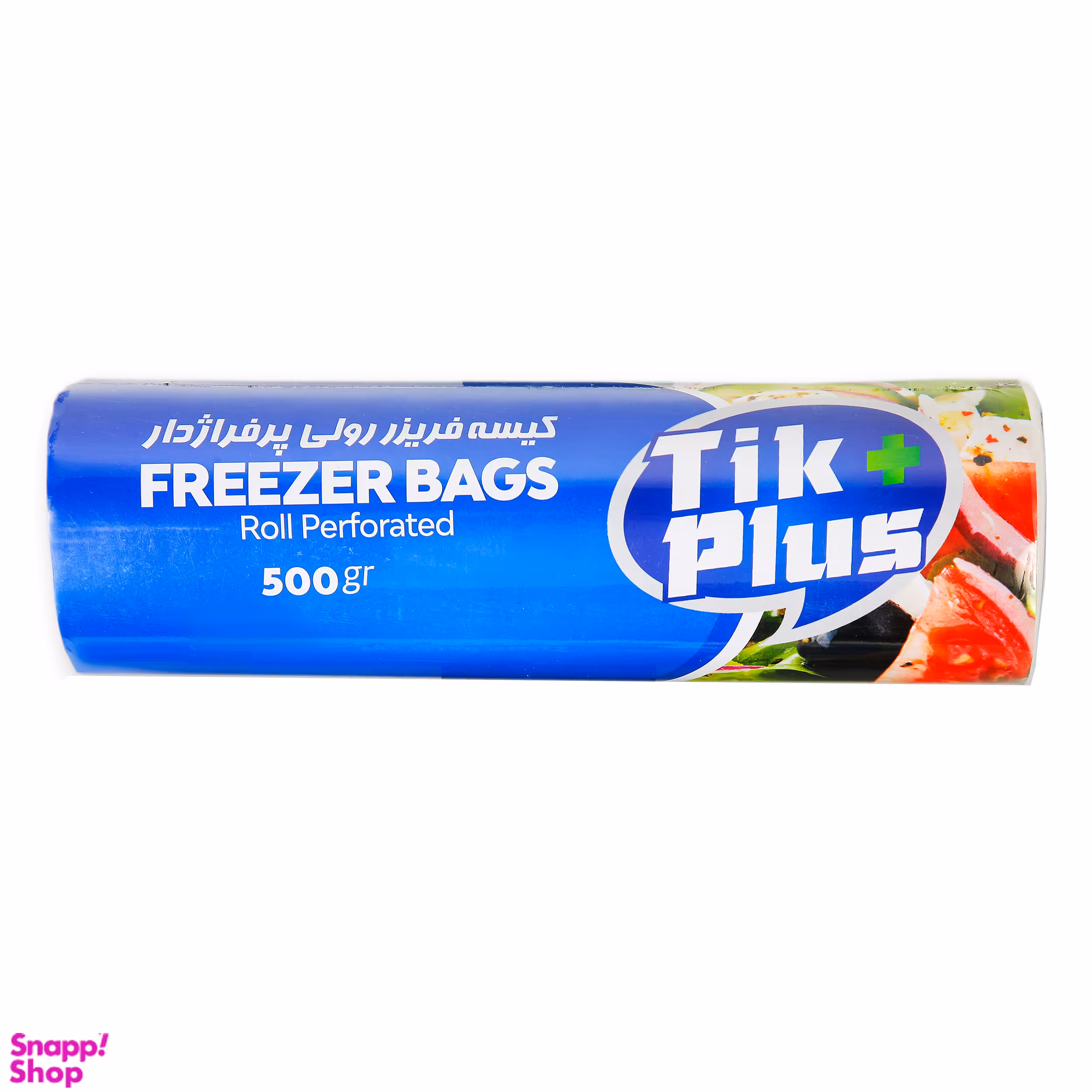کیسه فریزر تیک پلاس مدل رولی پرفراژ دار بسته 500 عددی