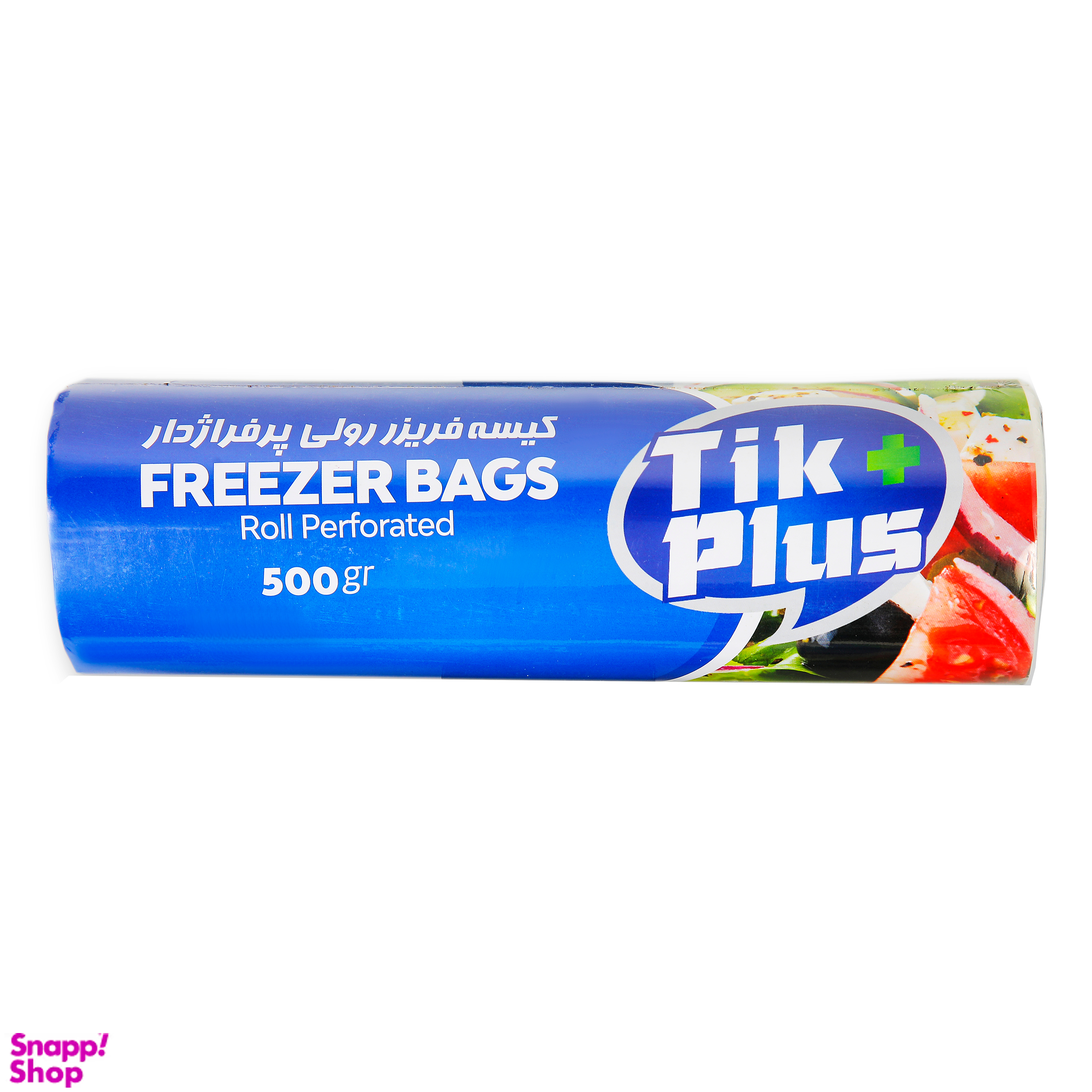 کیسه فریزر تیک پلاس مدل رولی پرفراژ دار بسته 500 عددی