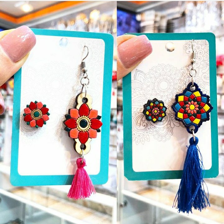 گوشواره جذاب چوبی 1