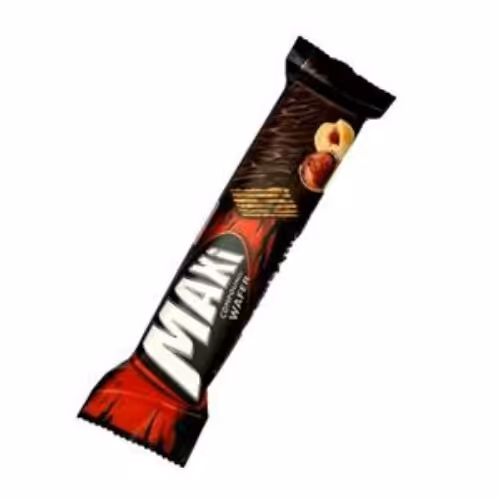 شکلات ویفر ماکسی با طعم فندق و روکش فراورده کاکایویی تلخ شیرین عسل