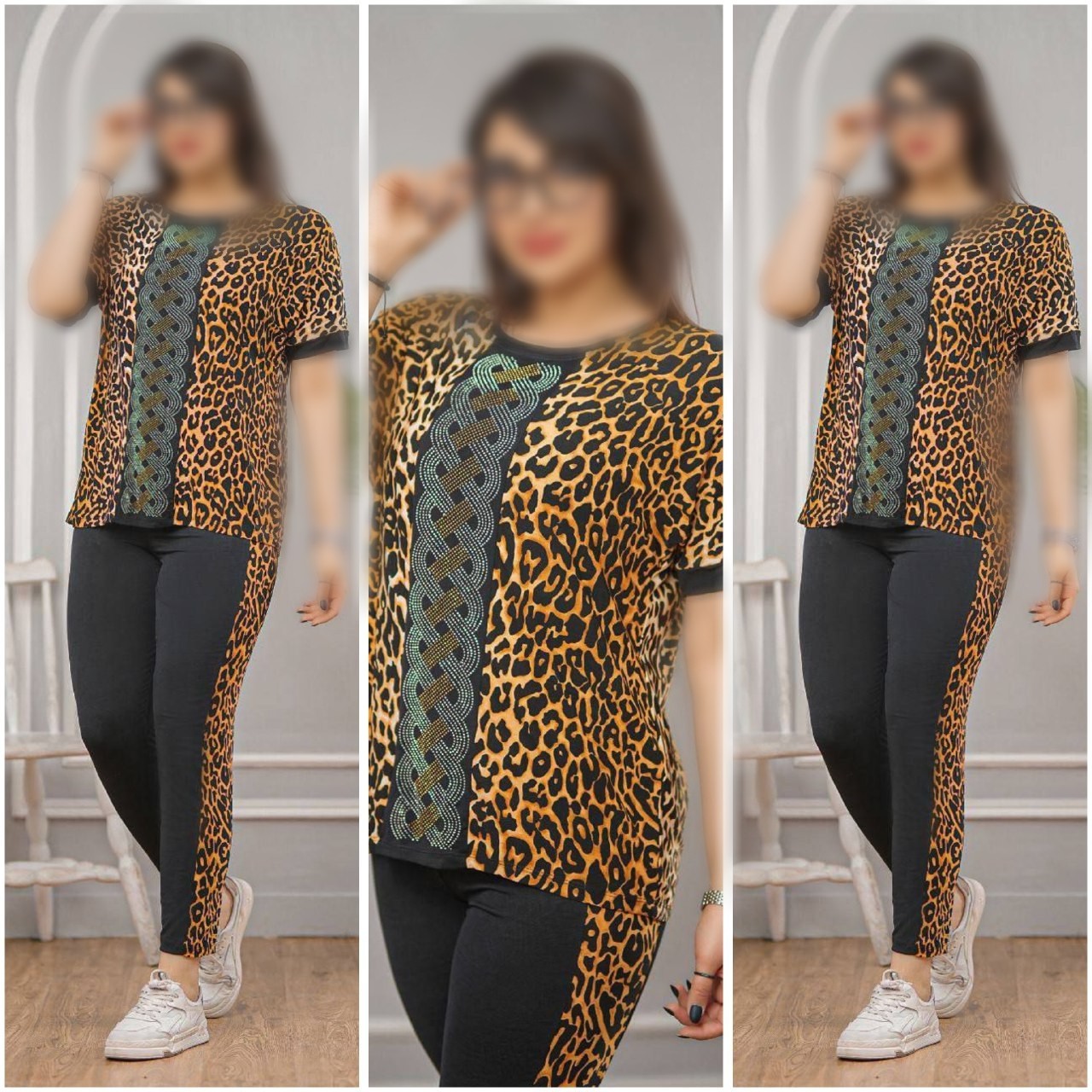 بلوز آستین کیمونو و ساپورت جنس  فلامنت لطیف کشی فری سایز 40 تا 52