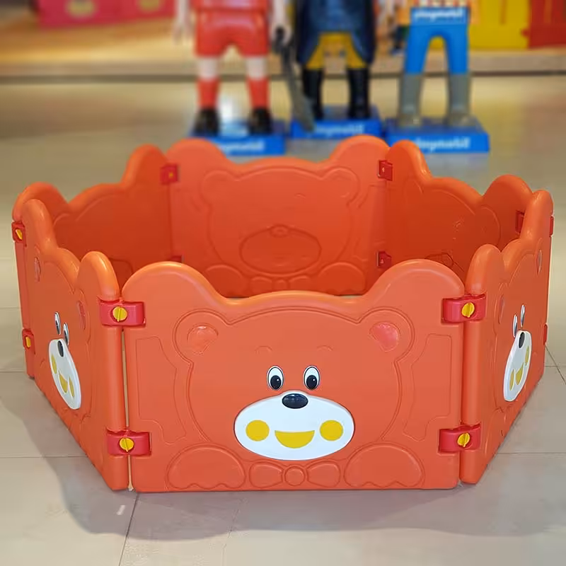 استخر توپ کودک و پارک حفاظ خرسی رنگ نارنجی مدل  50676
