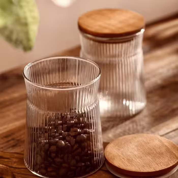 بانکه پاسماوری شیشه ای درب چوبی 