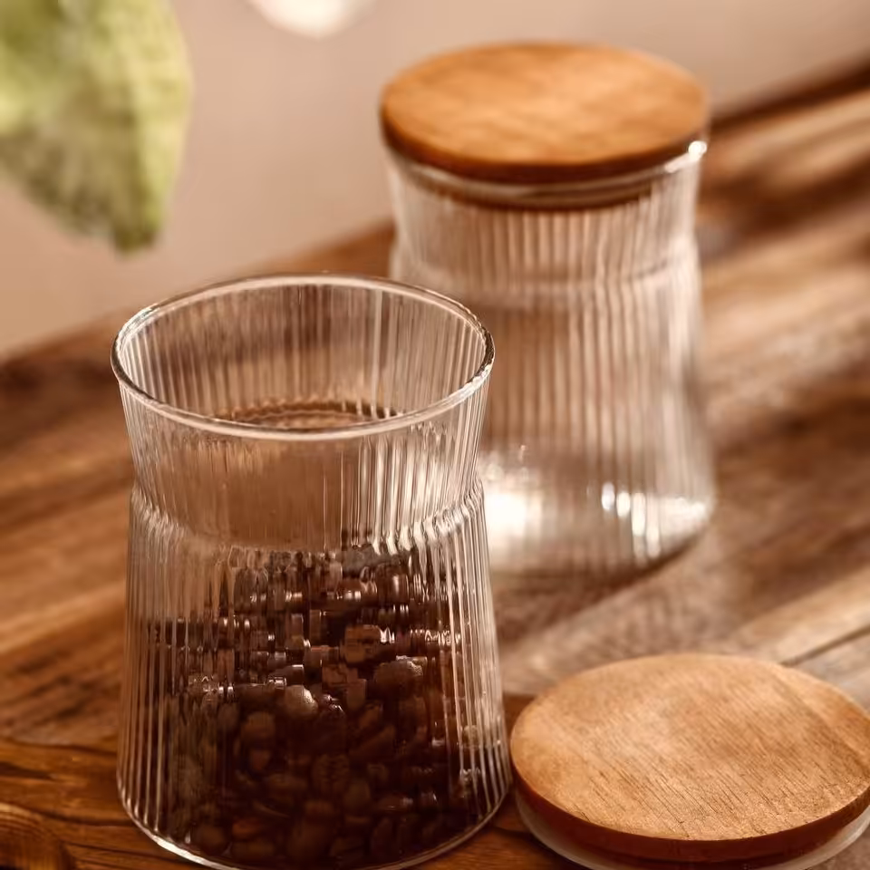 بانکه پاسماوری شیشه ای درب چوبی 