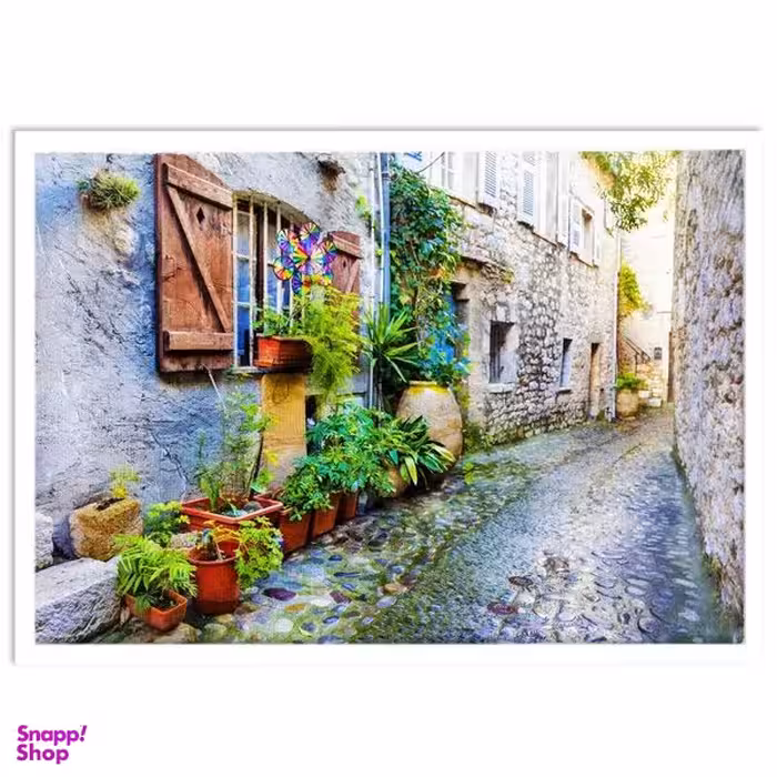 تابلو نوری بکلیت طرح کوچه باغ سنگفرش مدل W-S1311