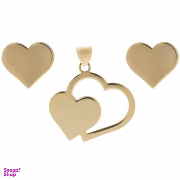 نیم ست نقره زنانه طرح قلب کد 01