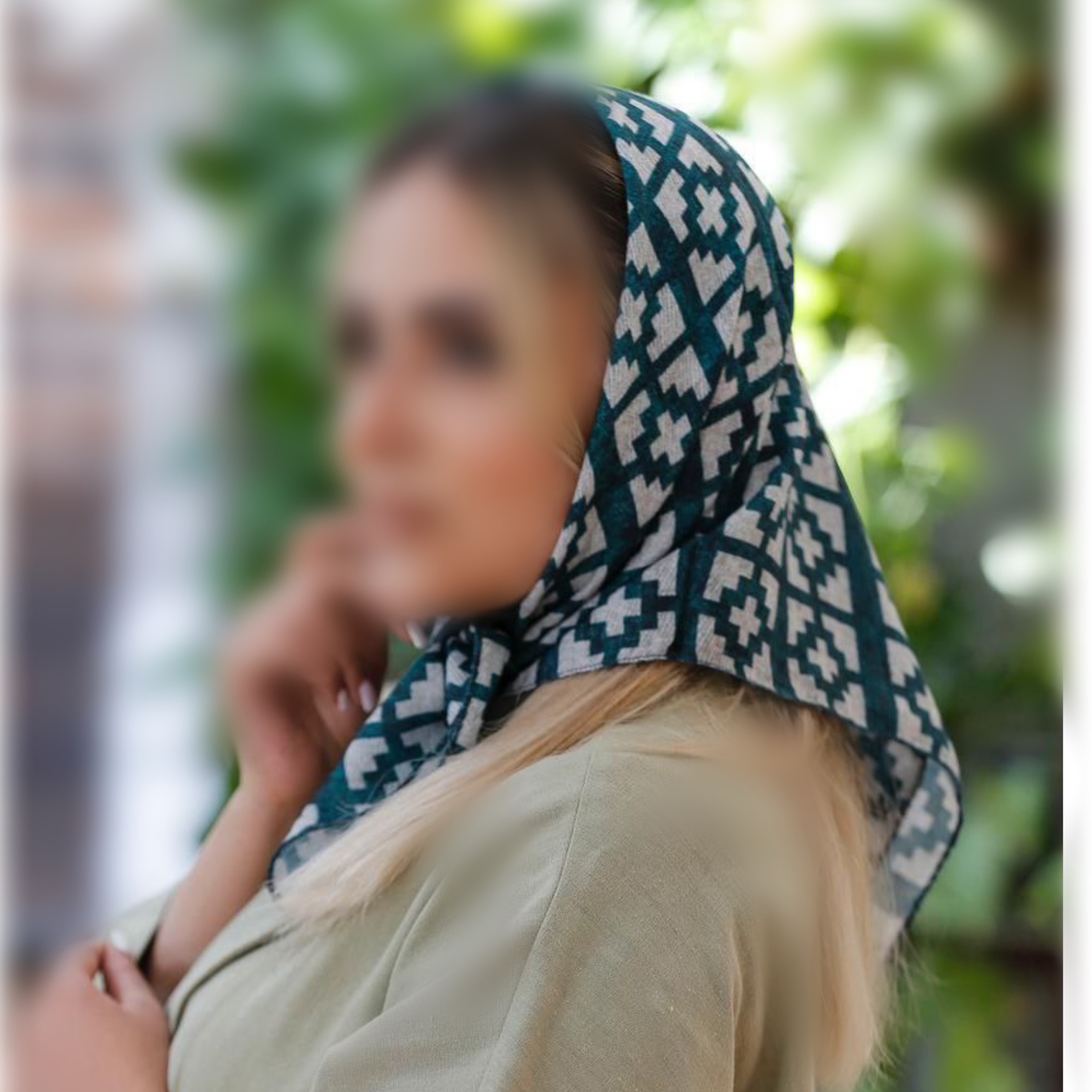 روسری قواره کوچک مینی اسکارف پاییزی طرح دار
