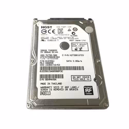 هارد دیسک لپ تاپ HGSTهیتاچی 500 گیگابایت ساتا