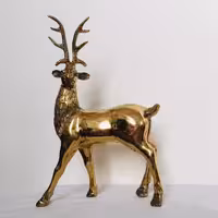 گوزن برنز پشمالو سایز بزرگ(پسکرایه)