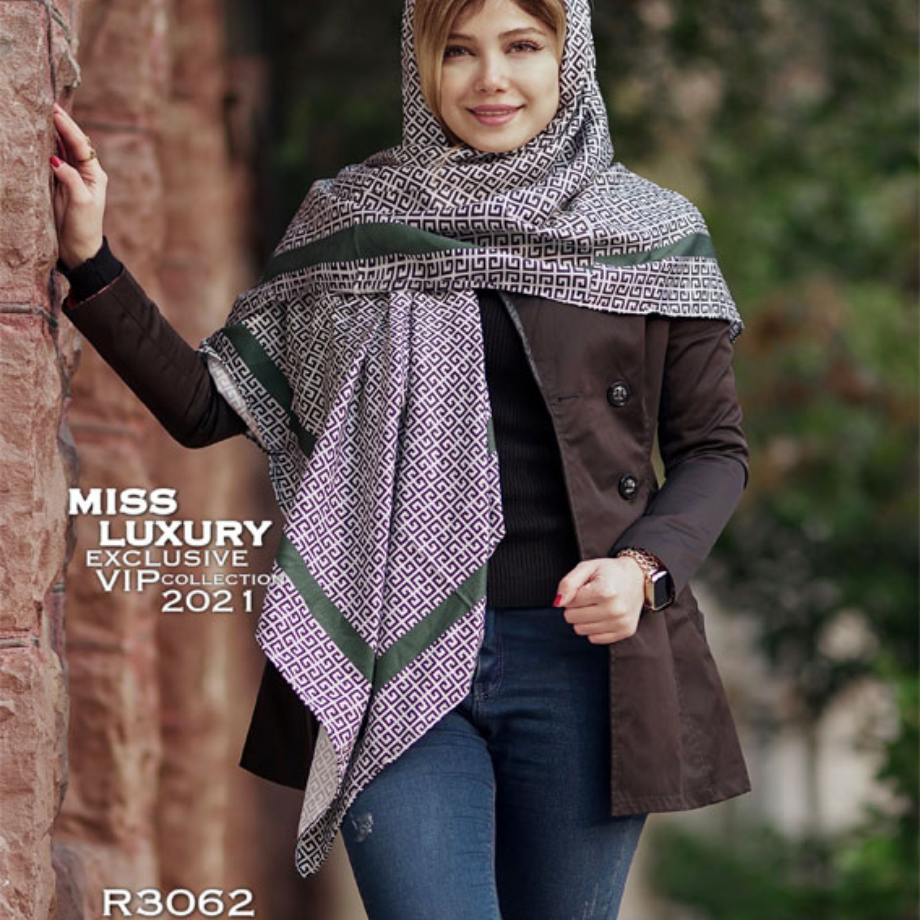 روسری توییل نخ اعلا R3062