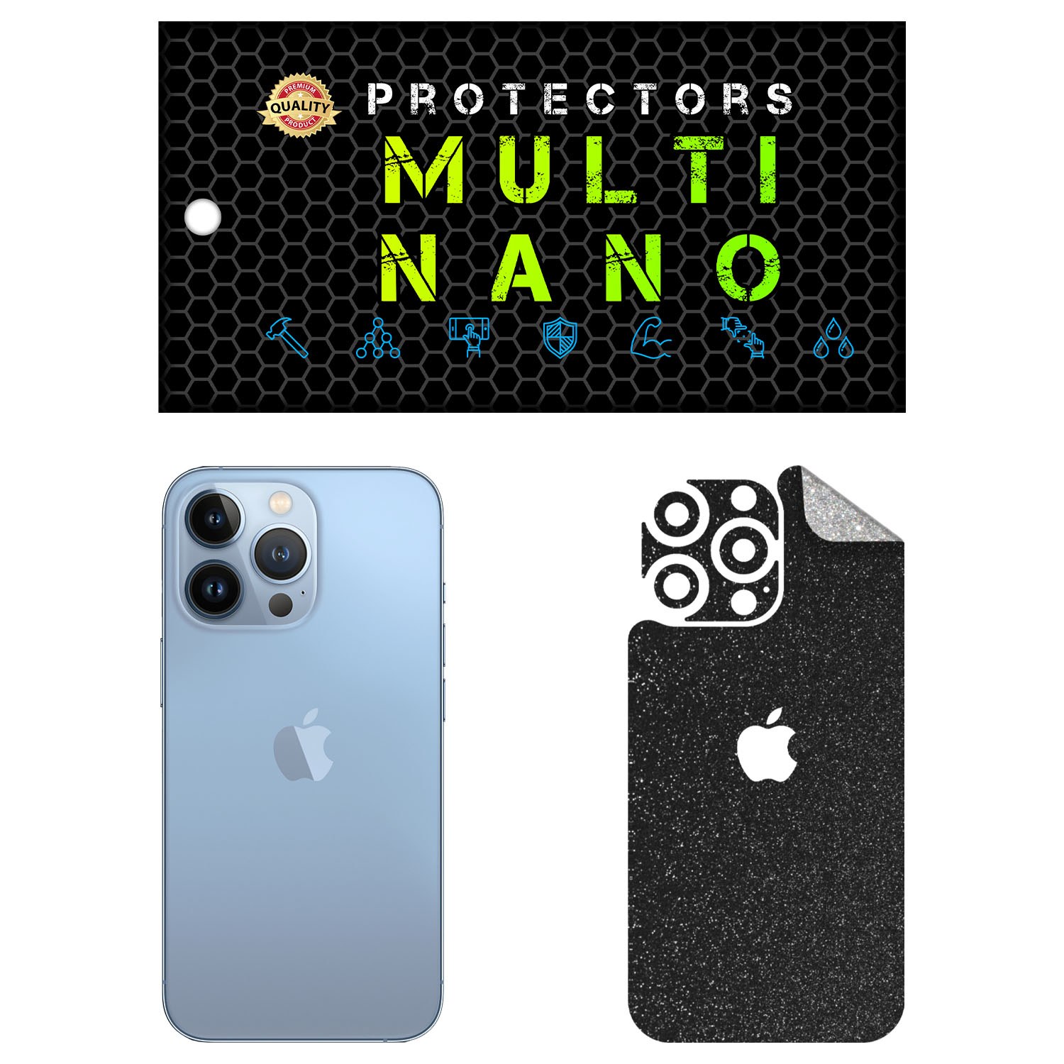 برچسب پوششی کهکشانی مولتی نانو مدل X-F1G برای پشت موبایل اپل iPhone 13 Pro