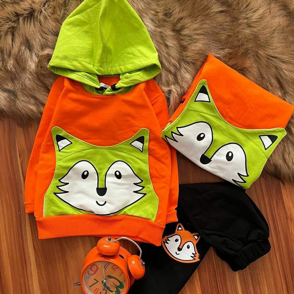 ست هودی و شلوار بچگانه طرح روباه