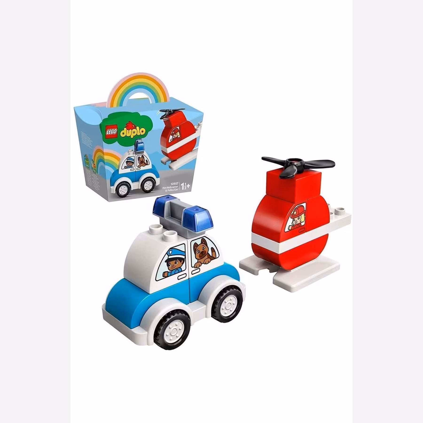 لگو هلی کوپتر آتشنشانی و ماشین پلیس دوپلو