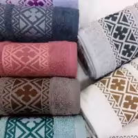 پک 6 عددی حوله دستی بهباف آذر مدل کارتال در رنگهای متنوع سایز کوچک 30در60