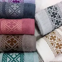 پک 6 عددی حوله دستی بهباف آذر مدل کارتال در رنگهای متنوع سایز کوچک 30در60